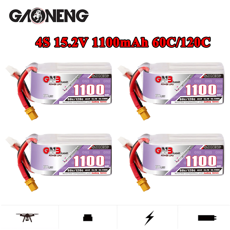 Rc Helicopter Parts - GNB 4S 1100mAh 60C/120C HV Lipo