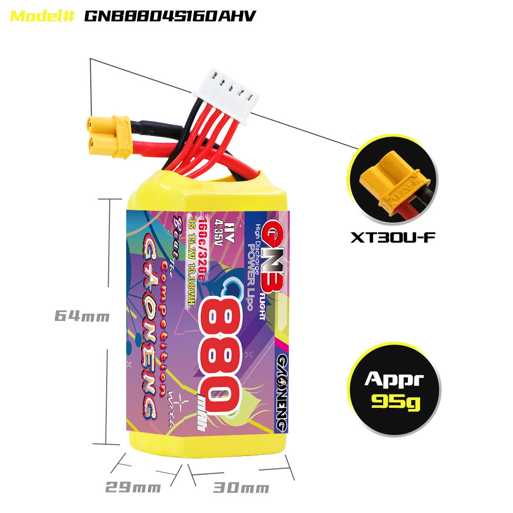 GNB 4S 880mAh 15.2V 160C/320C  - Rc Helicopter Parts avis et prix
