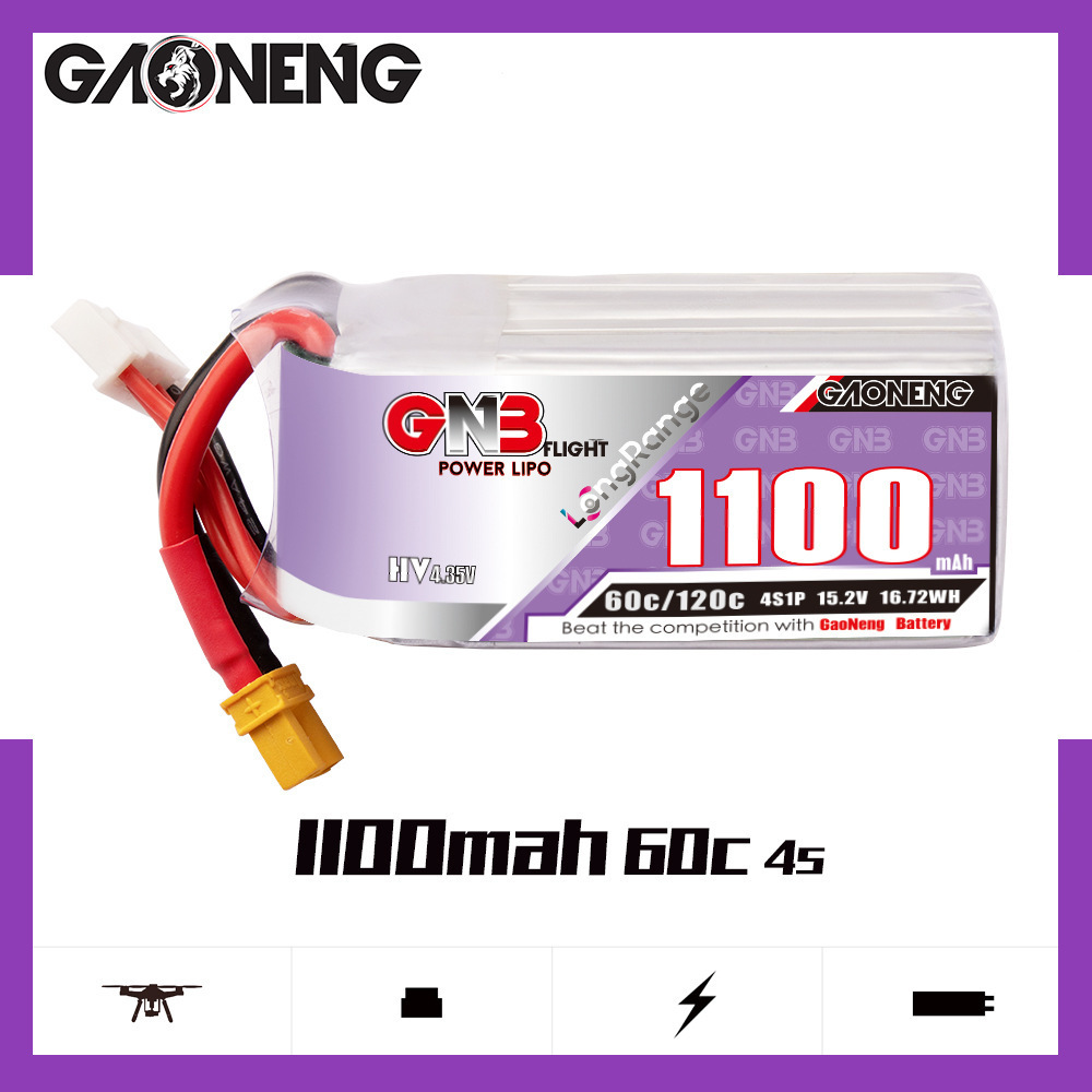 GNB 4S 1100mAh 60C/120C HV Lip - Rc Helicopter Parts avis et prix