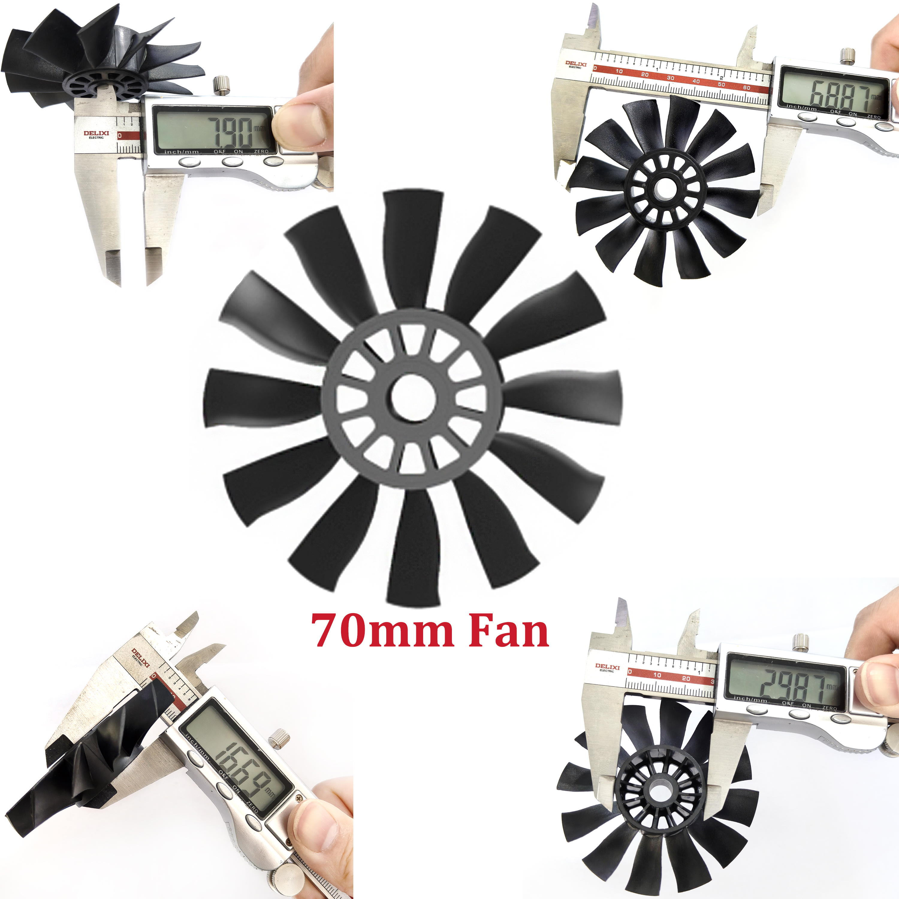 QX-MOTOR 12Blades CW CCW 70mm  - Rc Helicopter Blade avis et prix