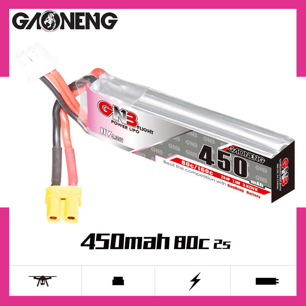 GNB LiPo Battery HV 2S 7.6V 45 - Rc Helicopter Battery avis et prix