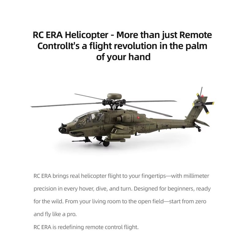 New In Stock RC Era Ah-64d Apa - Rc Helicopter Single Rotor avis et prix